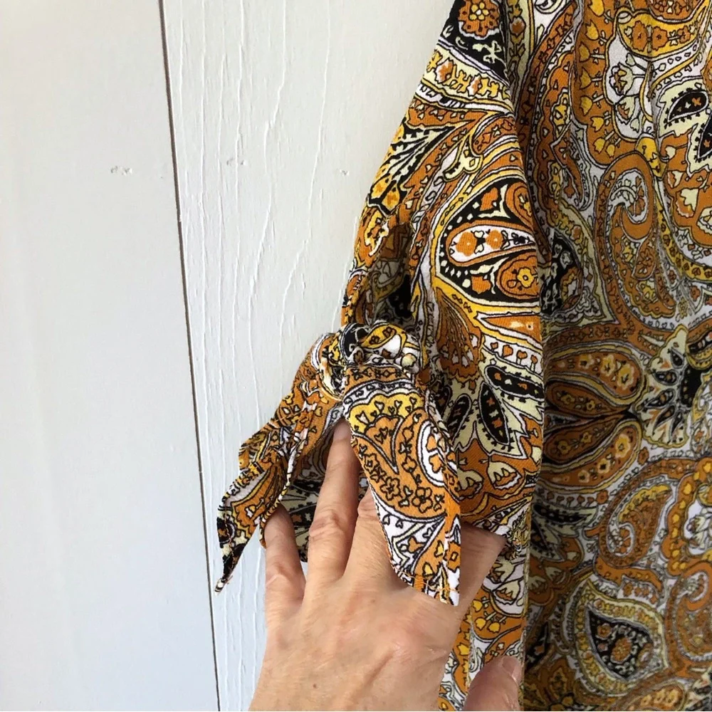 NWT MICHAEL Michael Kors Marigold Paisley Blouse Size Small - Picture 6 of 8